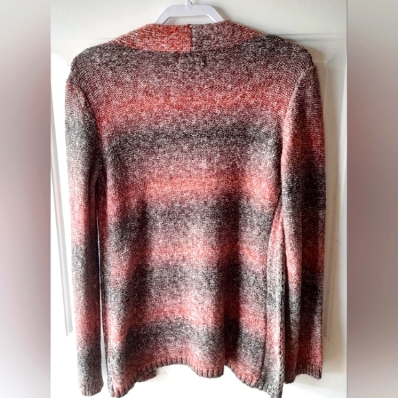 Maurices Open Front Cardigan Peach/Gray Size M NWT - Picture 8 of 9